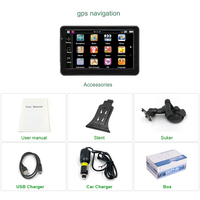 Écran tactile HD 7 pouces, 256 Mo, 16 Go, système de navigation GPS pour voiture avec commande vocale, système WINCE, lecteur FM MP3 MP4, carte gratuite, traceur GPS, navigation GPS 3D pour voiture