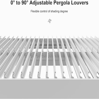 Pergola motorisée Anyhoo à montage 40 % plus rapide pour jardin et bord de piscine, toit à lames bioclimatique de luxe, imperméable, kit de gazebo LED