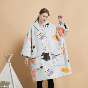 Wholesale Hooded Unisex Blanket Silky Soft Wearable <strong>Hoodie</strong> Blanket <strong>Snuggy</strong> Giant Sweatshirt <strong>Hoodie</strong> - Product Image 5