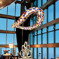 DUOMEIJU Lustre Nuage Moderne Style Nordique, Abat-jour Créatif en Papier, Suspension LED à Hauteur Réglable pour Salon
