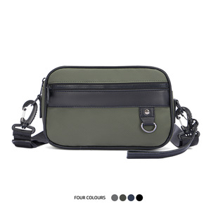 Customize Logo Crossbody <b>Bag</b> for Men PU Leather Waterproof Messenger Business Casual Sling Shoulder Handbags - Product Image 1