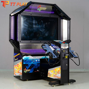 Máquina de juego de disparos con pantalla de 55 pulgadas, sensor de operación <span class=keywords><strong>Ghost</strong></span>, control de pedal de disparo, uso comercial, operada con monedas, para salón de juegos. - Product Image 1