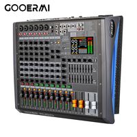 Console de mixage audio professionnelle HL-G10P 10 canaux RGB alimentée, amplificateur 2*350 Watts, double 99 effets DSP, BT 5.0 OTG