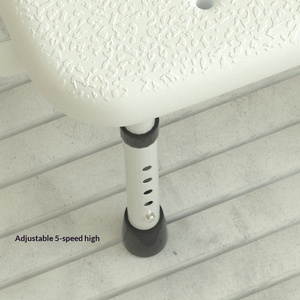 Wall Mounted Foldable Shower Seat Height Adjustable Non Slip <b>Bathroom</b> Shower <b>Stool</b> for Elderly Pregnant Disabled Senior - Product Image 3
