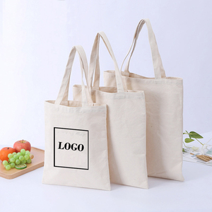 Wiederverwendbare organische baumwolltaschen AUS Canvas personalisierbar MIT Logo-druck - Product Image 4