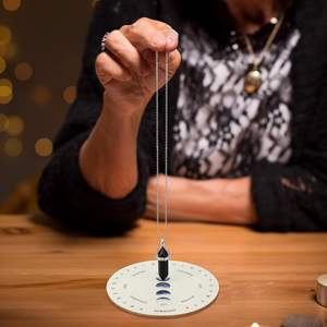 운세 달 상 진자 보드 다우징 운세 형이상학적 메시지 나무 조각 보드 - Product Image 3