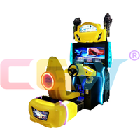 Simulateur de course automobile 42 pouces avec volant et pédales, machine de jeu d'arcade commerciale, prix de gros