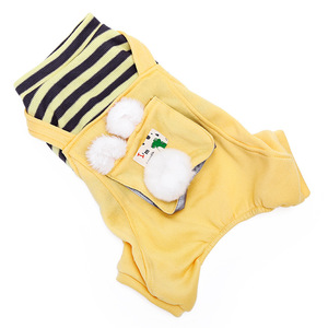 Cute Cat <b>Overalls</b> Yellow Anti-Shedding Warm <b>Winter</b> Clothes For Pets Funny Style - Product Image 5