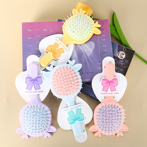 Peigne de massage à coussin d'air, grand peigne à cheveux portable en plastique pour voyage, design de dessin animé, couleur thé au lait - Product Image 3