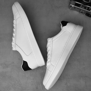 Da biểu tượng tùy chỉnh cho mỗi Uomo mini đồng bằng màu trắng in thoáng khí Sneakers ăn mặc PU Sneakers casual giày cho nam giới miễn phí vận chuyển - Product Image 6