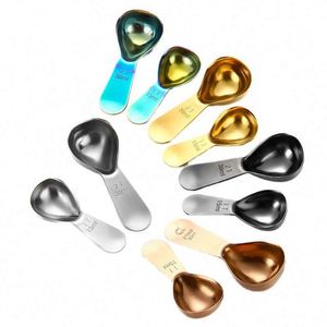 Stainless Steel <b>Measuring</b> <b>Spoon</b>, Short Handle Metal <b>Measuring</b> Scoop 15ml 30ml, Factory OEM Customize - Product Image 3