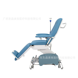 Fauteuil de dialyse électrique YS245 bleu paon inclinable pour prélèvement sanguin, usage hospitalier - Product Image 3