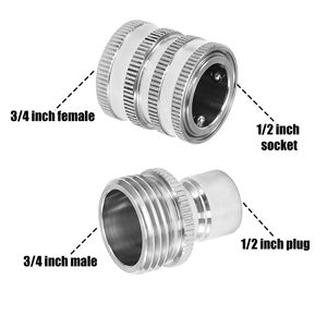 Adaptateur pour nettoyeur haute pression Stm, raccord de tuyau en acier inoxydable de 3/4 pouces pour raccord rapide de tuyau de jardin - Product Image 1