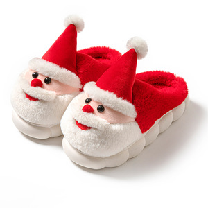 Mùa Thu Mùa Đông Ba Chiều Santa Claus Nhà Cho Dép Đi Trong Nhà Cho Người Lớn Mềm Dày Đế Chống Trượt Ấm Áp Bông Sang Trọng - Product Image 1