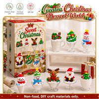 Kit de Arcilla Seca al Aire para Manualidades Navideñas DIY, 80+ Piezas, Set de Manualidades Festivas con Pegamento en Crema, No Tóxico, Caja de Regalo, Venta al por Mayor, OEM, ODM, Fábrica
