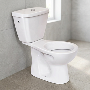 Inodoro de cerámica de dos piezas estilo Twyford con descarga por gravedad, conjunto de inodoro de cerámica para baño. - Product Image 5