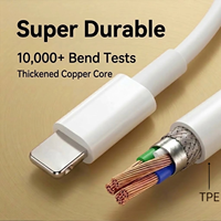 Kabel Pengisi Daya Ponsel Grosir 20W PD Fast Charge USB Type-C ke 8-Pin Kabel Data untuk Pengisi Daya iPhone 14 Pro Max 13 12 TPE