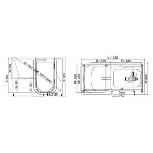 Di động rào cản miễn phí Stand-alone Spa hương liệu khuyết tật có thể truy cập bồn tắm - Product Image 2