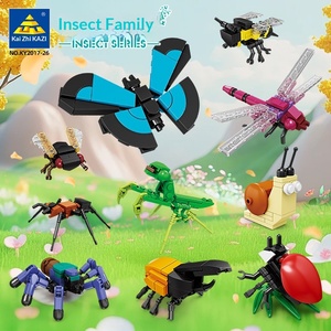 Set Educativo per Bambini di 40 Pezzi in Plastica ABS, Blocchi di Costruzione Fai-da-Te, Modelli di Insetti e Animali, Giocattolo Unisex in Scatola - Product Image 3