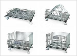 גודל קטן 800*600*640 חובה 500kgs טעינת כבל רשת מתקפלת מתקפלת - Product Image 3