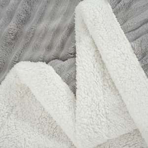 Sherpa <b>Throw</b> Blanket <b>for</b> <b>Couch</b> - Super Soft Cozy Fleece Thick Warm Blanket <b>for</b> Winter, Plush Dark Grey <b>Throw</b> Gift <b>for</b> Women - Product Image 5