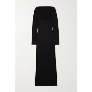 Vestido Negro Sexy de Alta Calidad al por Mayor, Estilo Francés, de Manga Larga y Tejido de Punto - Product Image 4