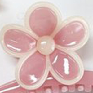 Fermagli per capelli a forma di fiore a cinque petali in plastica di alta qualità, colori pastello, 10 cm, per donne e ragazze - Product Image 5