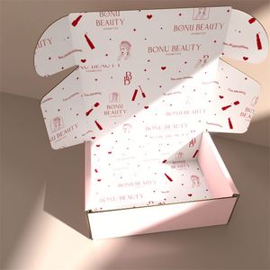 แผ่นกระดาษลูกฟูกพับได้เมลเลอร์โลโก้ตามสั่งบรรจุภัณฑ์เครื่องสำอาง - Product Image 3