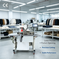 Machines textiles pour vêtements Machine à coudre automatique à fermeture éclair Laser pour poche ouverte Machine à souder de poche