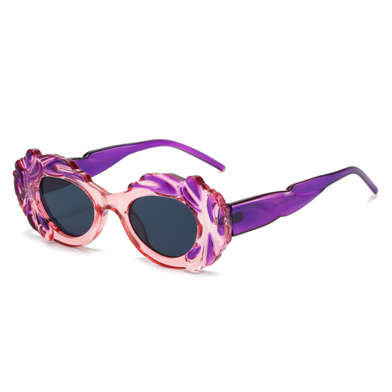 b926✨希少✨【PPFM】90s　00s　Y2K　八の字　ラムレザー　送料無料 Y2K Sunglasses - Retro Punk Oval Women's Fashion Eyewear