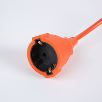 Câble d'extension électrique EU Schuko mâle-femelle 16A 1,0 mm² CCA, 2m 5m 10m 20m, orange et noir
