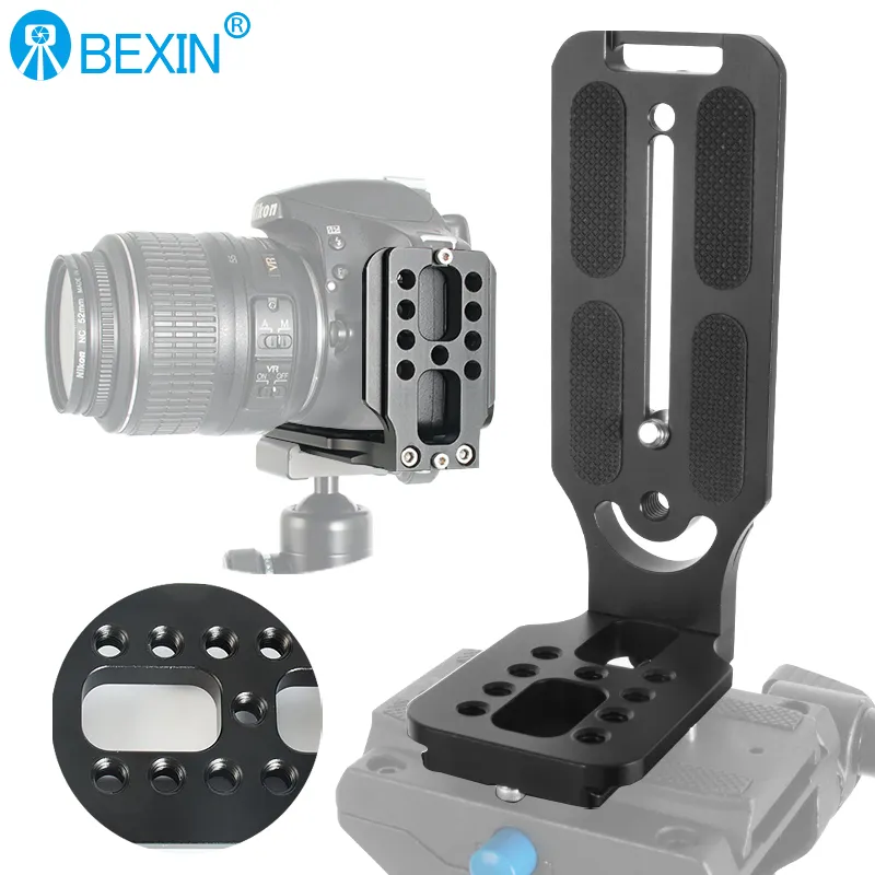 Bexin suporte de câmera placa l para nikon, liberação rápida, suporte para câmera, nikon, canon, sony, fujifilm, acessório para estúdio fotográfico