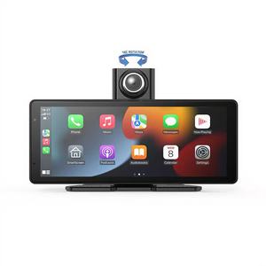จอแสดงผลในรถยนต์แบบพกพาไร้สาย รองรับ Carplay และ Android Auto พร้อมกล้องติดรถยนต์ ระบบนำทาง GPS และเครื่องเสียงสเตอริโอ - Product Image 1
