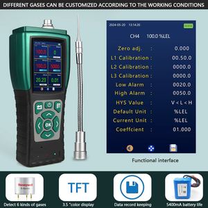 Fortschrittlicher 6-Gas-Feldinspektionsdetektor mit Digitalanzeige - Product Image 3