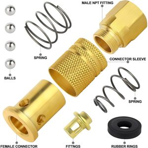 Brass Quick Coupling 1/4 Npt Male <b>Thread</b> Air Compressor Pneumatic <b>Tool</b> Connector - Product Image 4