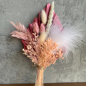 Bouquet Floral de Luxe B avec Mini Eucalyptus, 10 pièces, Arrangement préservée de lilas et fleurs séchées - Product Image 1