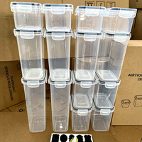 Contenants de stockage alimentaire hermétiques en PP, ensemble de boîtes de cuisine pour céréales, pâtes, céréales, farine, noix, fruits secs, organisation