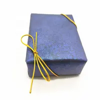 Cordón elástico redondo metálico dorado trenzado para embalaje de regalo