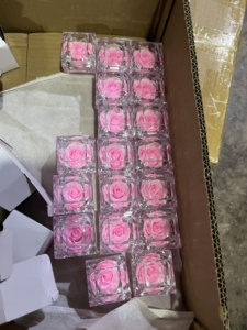 <span class=keywords><strong>Rose</strong></span> <span class=keywords><strong>éternelle</strong></span>, <span class=keywords><strong>boîte</strong></span> cadeau carrée en acrylique faite à la main, roses préservées, fleurs, bague, décoration de mariage à domicile, prix d'usine - Product Image 4