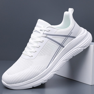 Compact cushioned sports casual shoes with perforated breathable mesh upper, suitable for outdoor travel and running. - Product Image 1