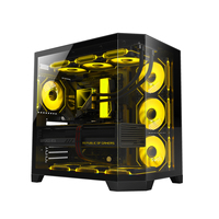Boîtier PC de bureau AntarcChill ATX Mid Tower Gaming Fish Tank Plus avec panneau en alliage d'aluminium et verre trempé en stock