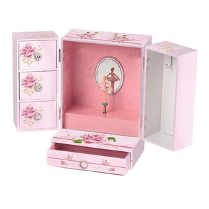 Caja musical de madera con forma de estrella brillante para niñas, cajita musical para joyería - Product Image 3