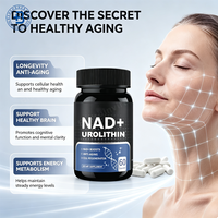 Complément alimentaire OEM Nad Plus Booster, marque privée, 500 mg, 1000 mg, Urolithin A, compléments alimentaires végétaliens pour la santé, soins de la peau, capsules Nad Urolithin