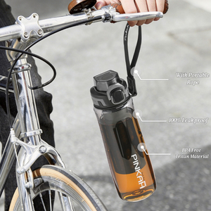 PINKAH Nouvelle bouteille d'eau sport en Tritan de 780 ml (26 oz) avec infuseur à thé et corde, gobelet isotherme pour le camping, la randonnée et le cyclisme en extérieur - Product Image 2