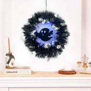 Guirnaldas Luminosas Qiankun para Halloween, Decoraciones Moradas para Interiores, Adornos Colgantes para Paredes de Fiesta - Product Image 3