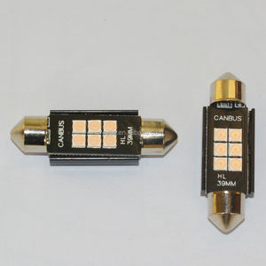 Éclairage intérieur automobile 39mm 6SMD 3030 Canbus LED, lampe de plaque d'immatriculation <span class=keywords><strong>2W</strong></span>, ampoule de dôme et de lecture pour voiture, accessoire d'éclairage intérieur automobile - Product Image 2