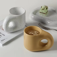 Mug à café en céramique nordique avec anse épaisse, idéal pour la maison, le bureau ou le thé de l'après-midi – Cadeau original en gros