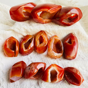 Groothandel natuurlijke rode agaat kristallen ambachtelijke vormgeving vlam geode kwarts kristal gepolijst voor cadeau bruiloft - Product Image 5