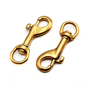 Gold 120mm Stainless Steel 316 Auto Locking Swivel Eye Bolt Snap Carabiner Hook for Dog Leash