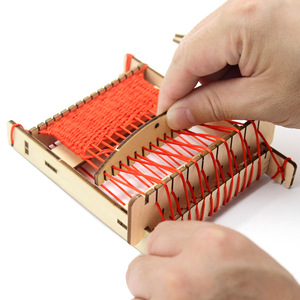 Wooden <b>Weaving</b> <b>Loom</b> For Kids 7-12 Years Stem Education Craft Toy DIY Science Experiment Tool - Product Image 3